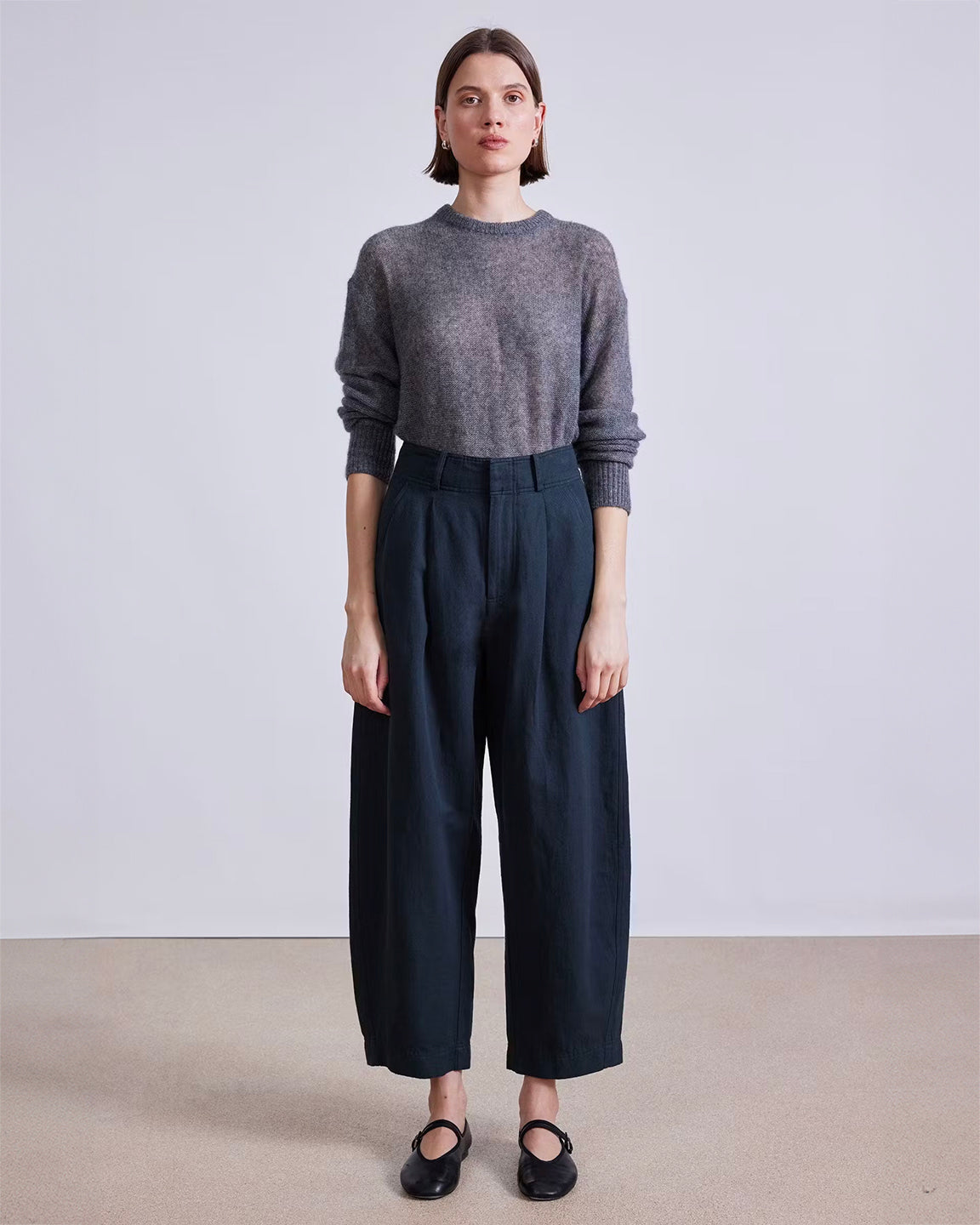 Apiece Apart Bari Crop Trouser in Forest River