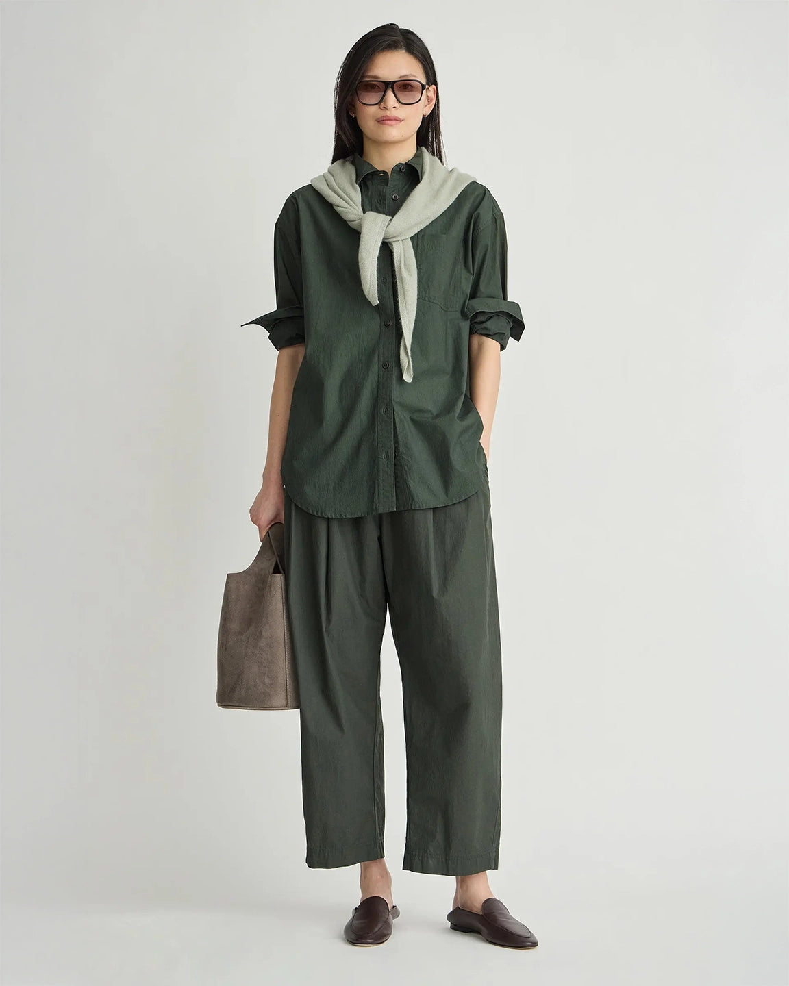 Apiece Apart Oversized Button Down in Rosin