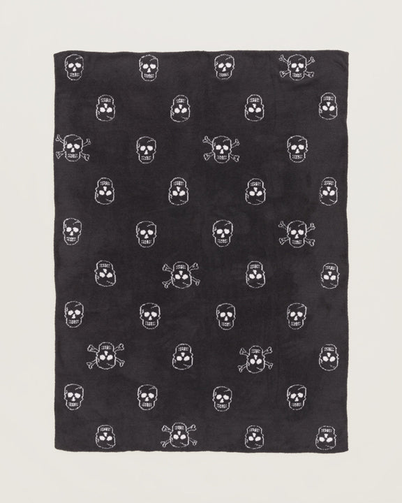 Barefoot Dreams CozyChic Skull Throw in Carbon/Almond