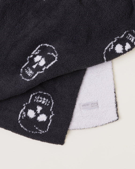Barefoot Dreams CozyChic Skull Throw in Carbon/Almond