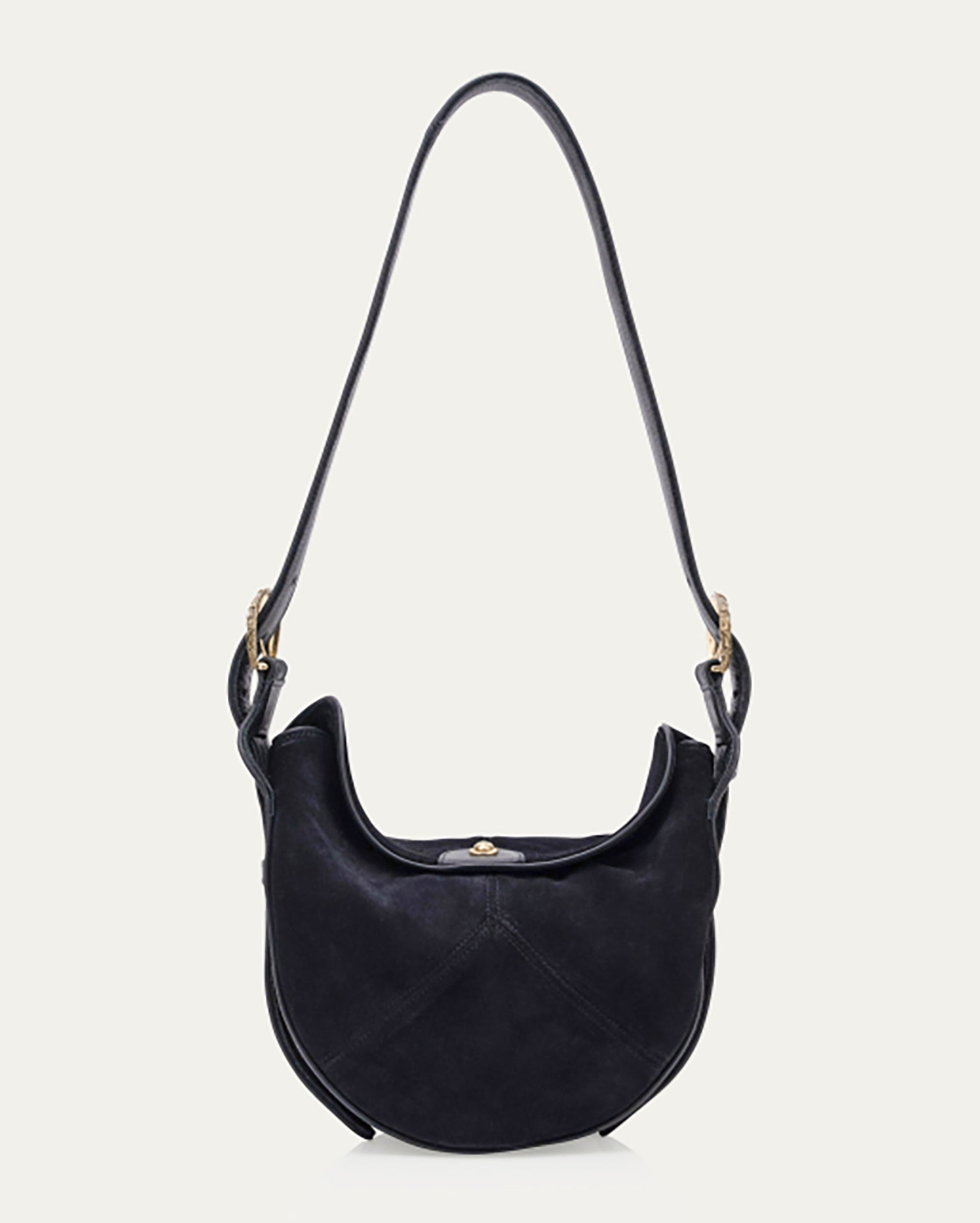 Claris Virot Estelle Bag in Black Suede