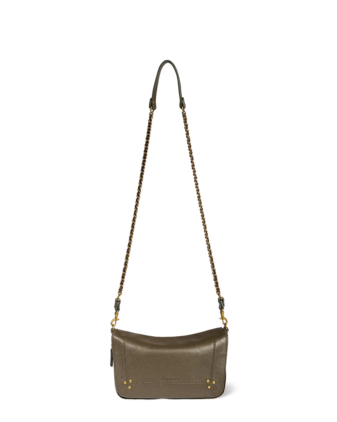 Jerome Dreyfuss Bobi S Bag in Kaki Goatskin