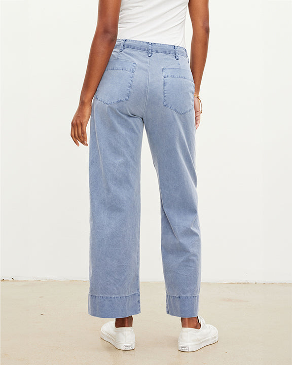 velvet by Graham and Spencer Mya Cotton Canvas Pant in Bluestone