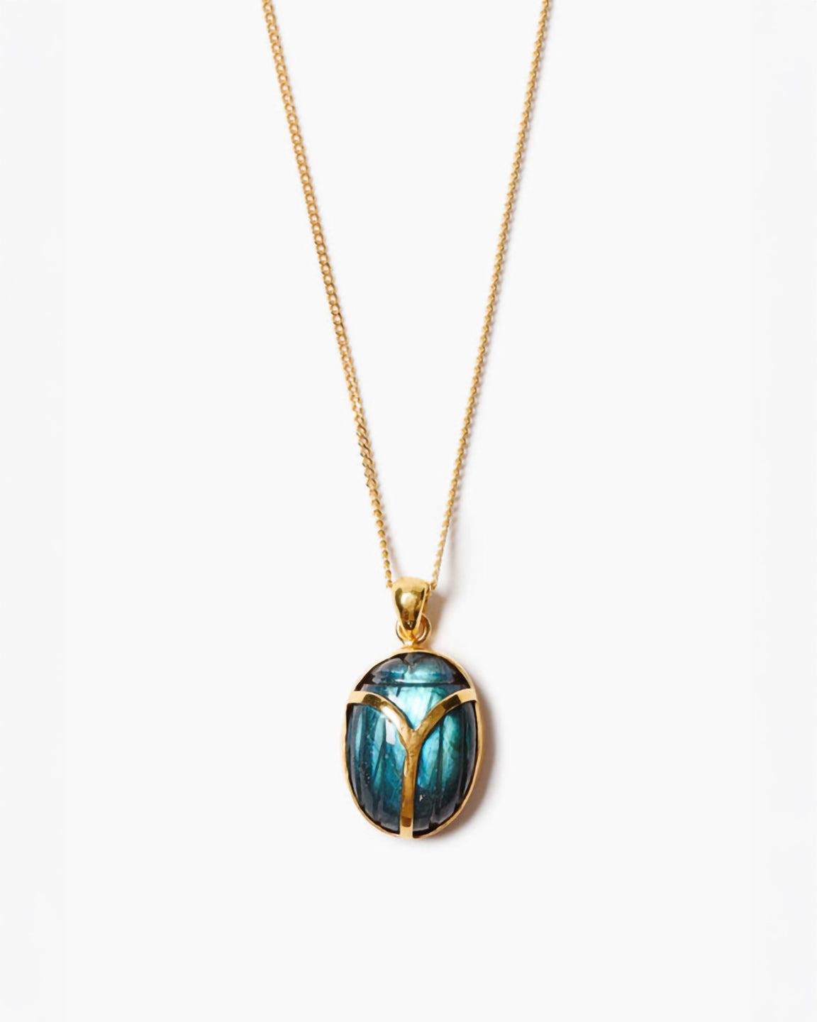 Chan Luu Scarab Pendant Necklace Labradorite