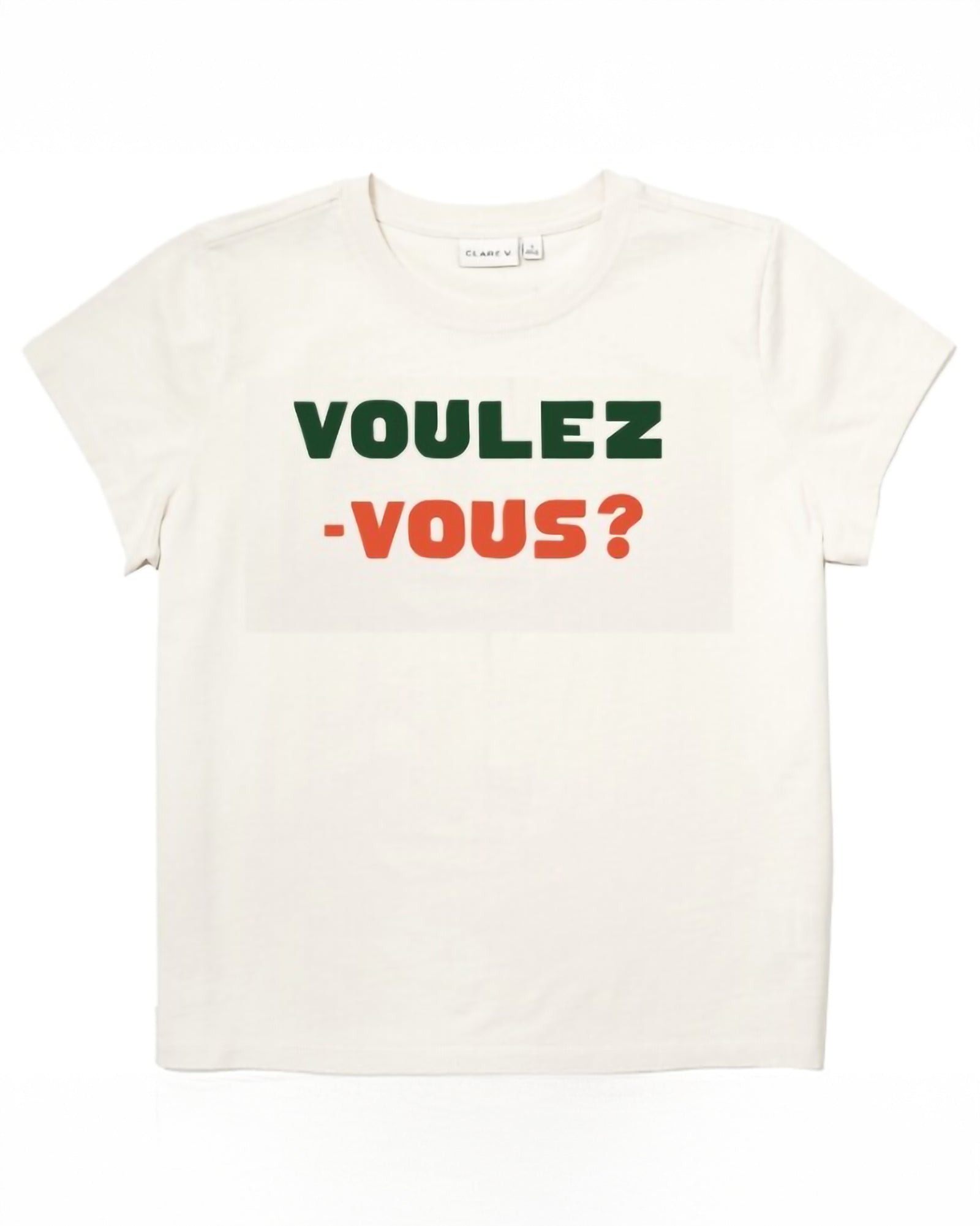 Clare V. Classic Tee - Voulez-Vous in Cream