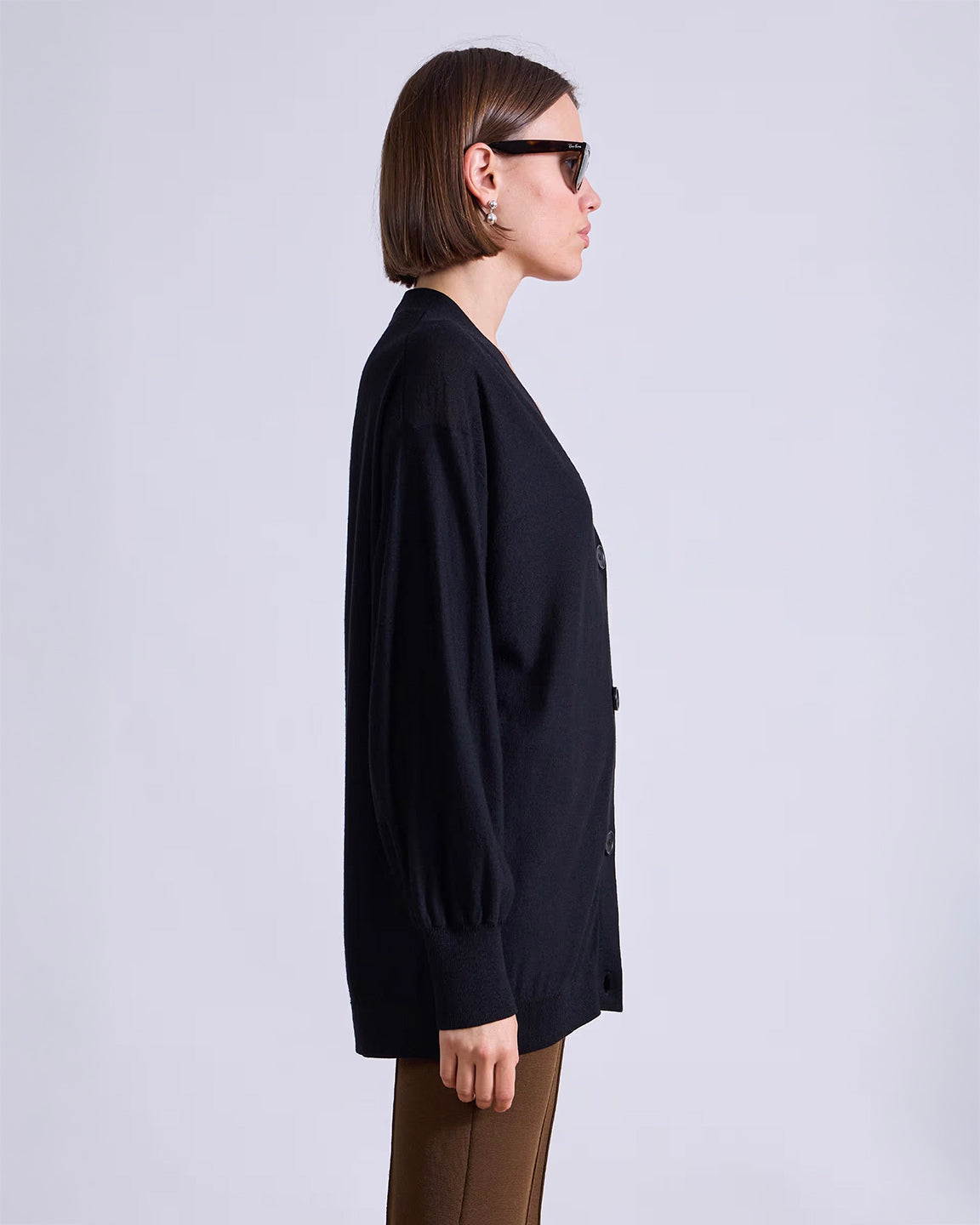 Apiece Apart Drippy Tissue Cardigan in Black