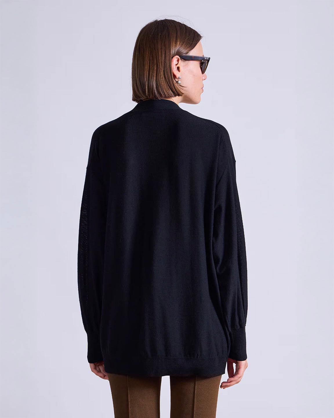 Apiece Apart Drippy Tissue Cardigan in Black