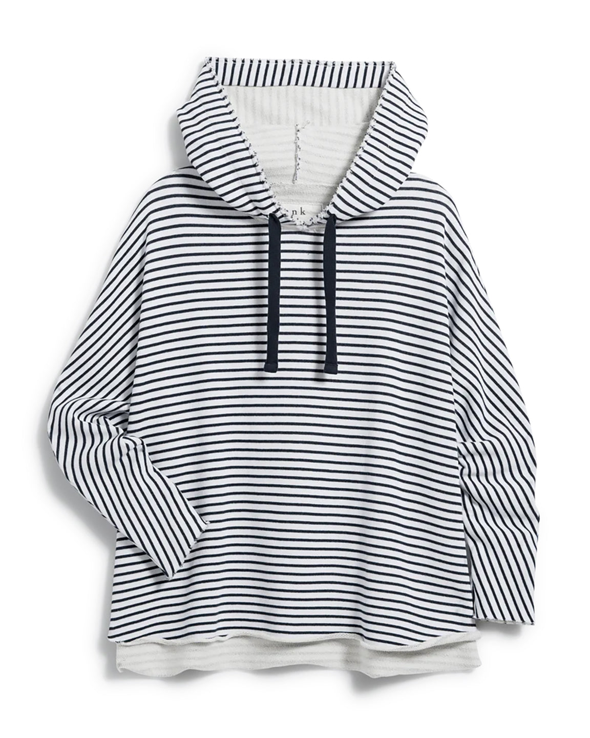 NWT Frank Sweater online Linen Hoodie Retail $150 Navy and White Stripes size M