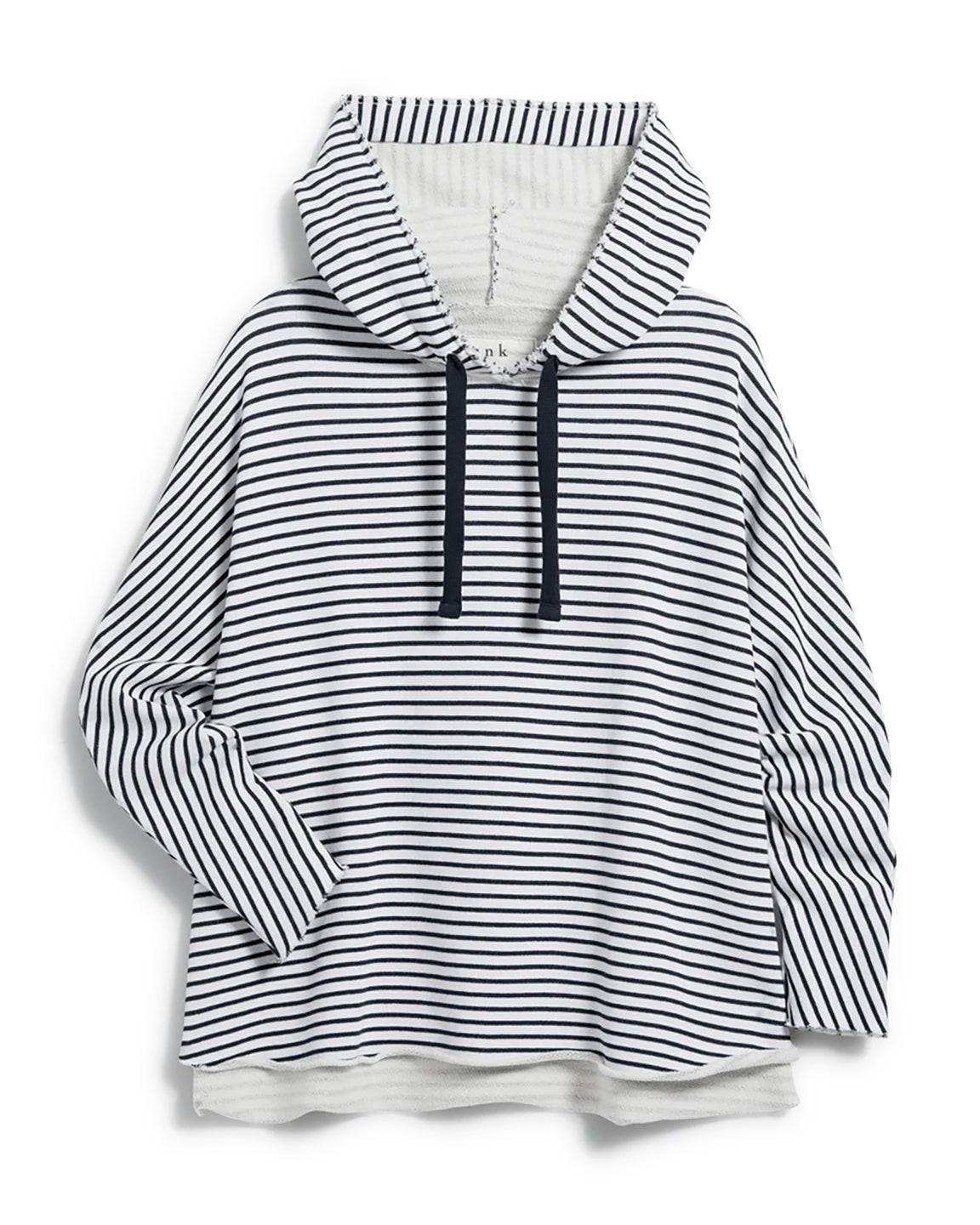 Frank & Eileen Kane Capelet Hoodie in White and British Royal Navy Stripe