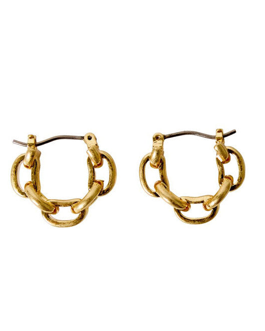 Le Story Chain Hoop Earrings