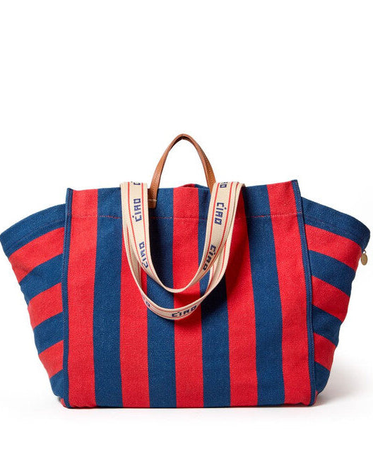 Beach Tote - Canvas Stripe