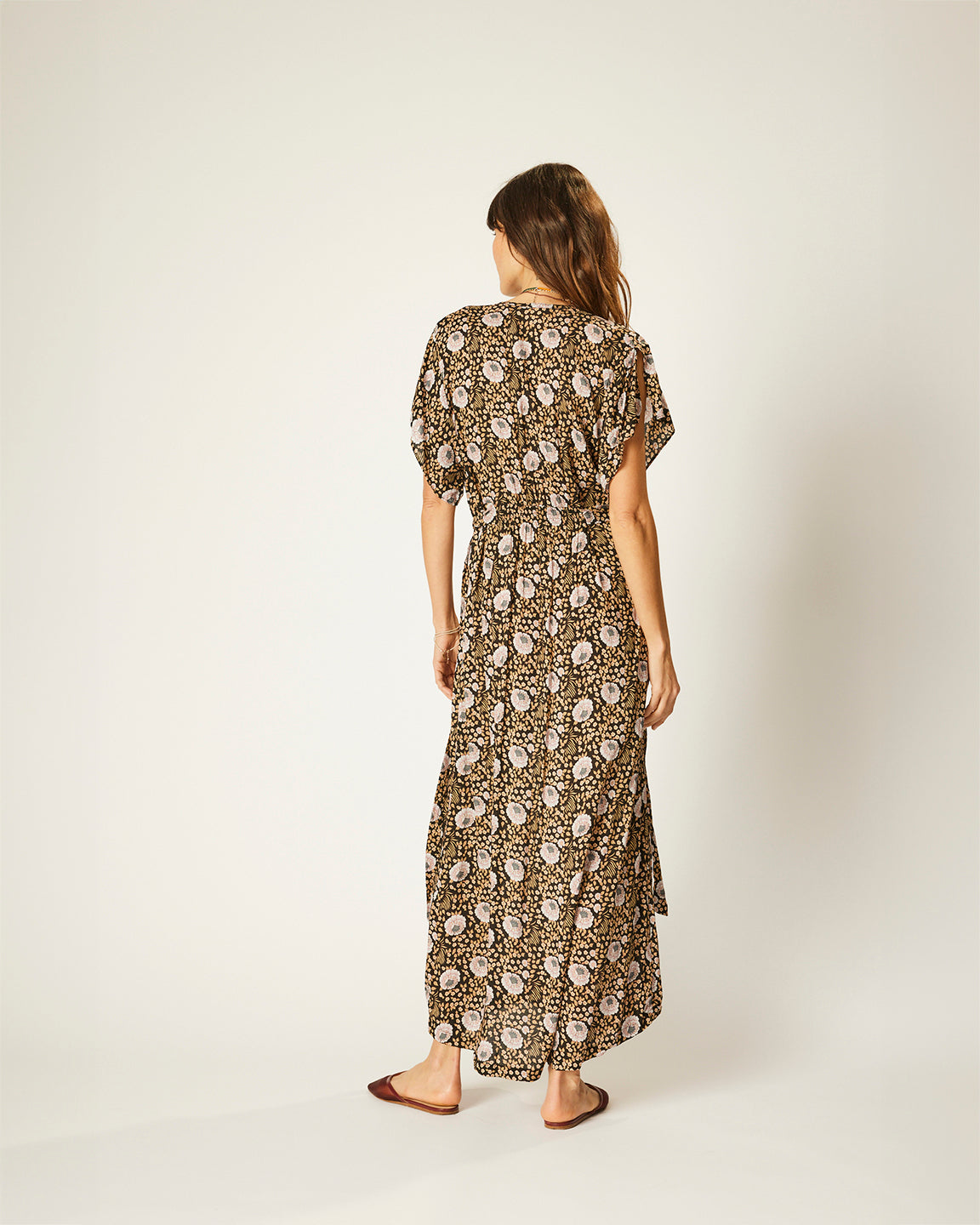 Natalie Martin Monica Dress in Vintage Flowers Sepia