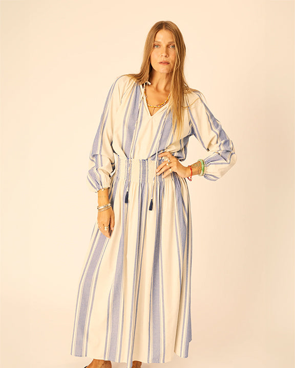 Natalie Martin Penny Blouse in French Blue Stripe