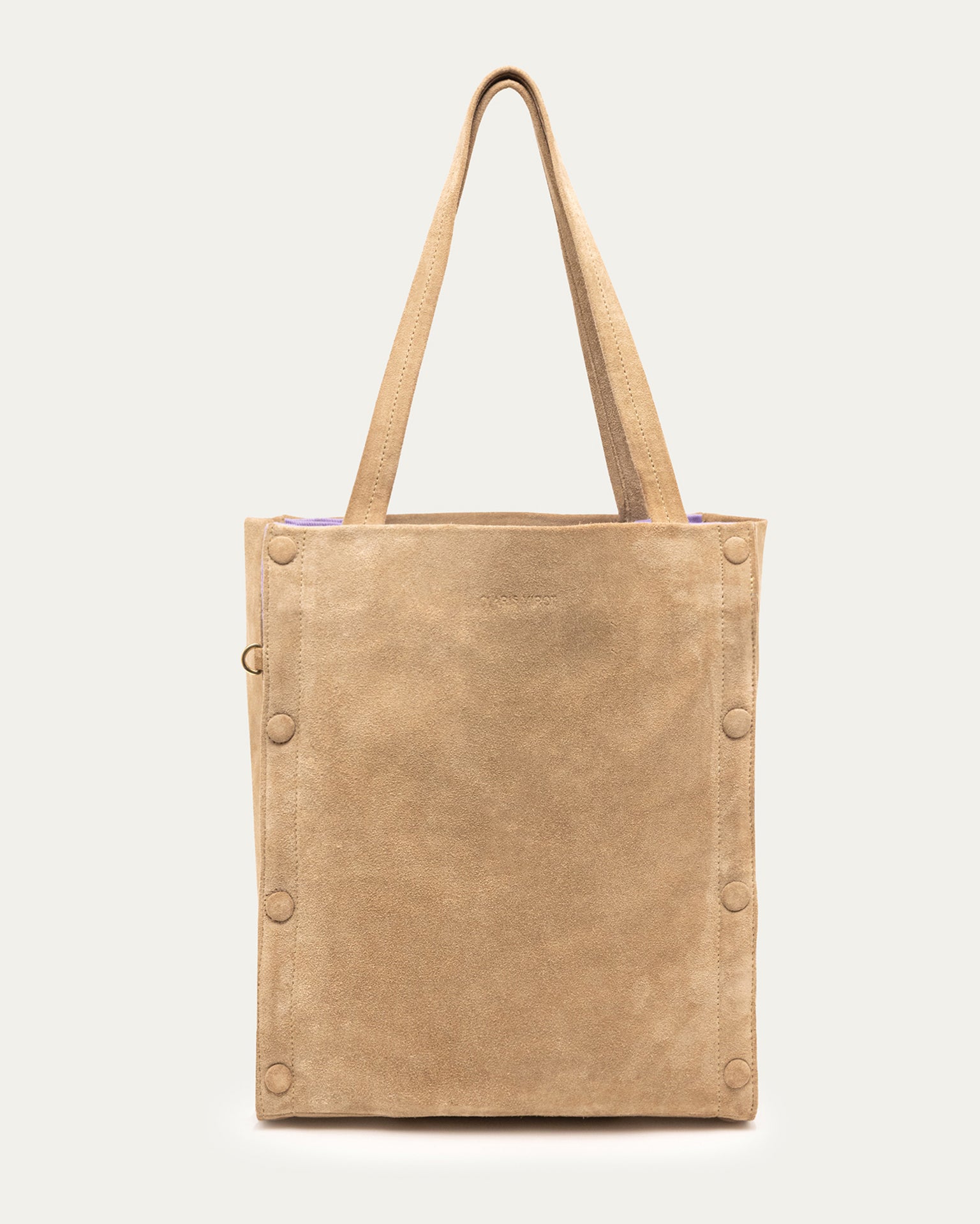 Claris Virot Joseph Bag in Off White and Lavender Leather