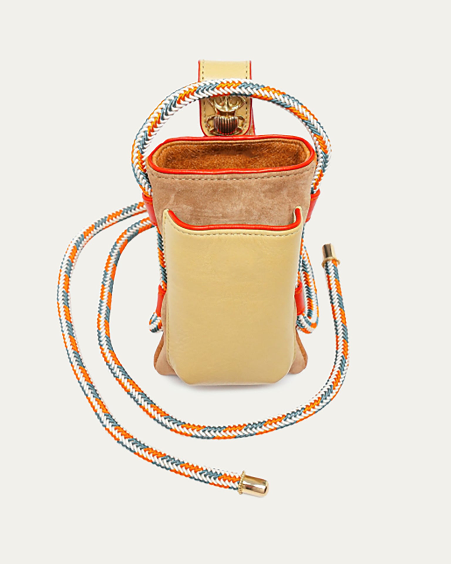 Claris Virot Double Marcus Case in Off White Leather
