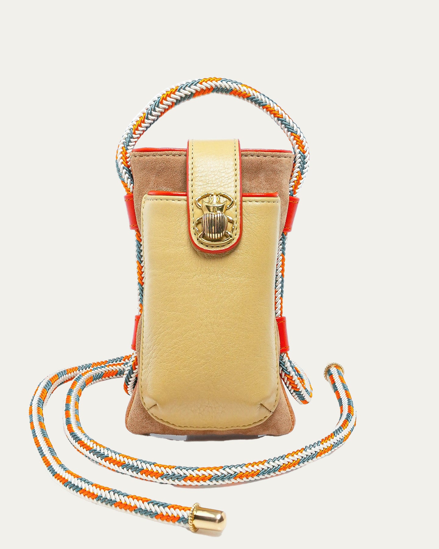 Claris Virot Double Marcus Case in Off White Leather