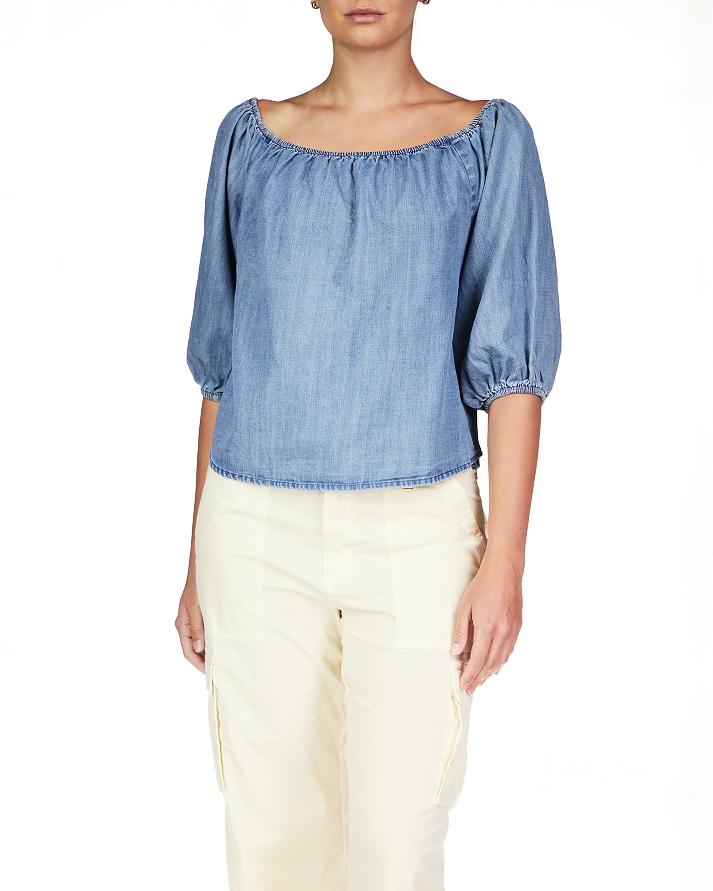 Sanctuary Beach to Bar Blouse in Bit of Blue Wash