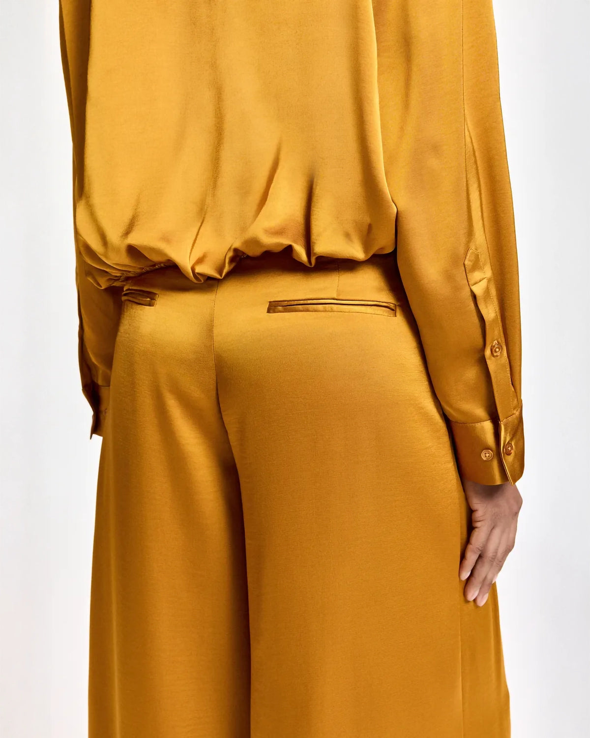 Essentiel Antwerp Katerina Wide Leg Pants in Caramel Drip
