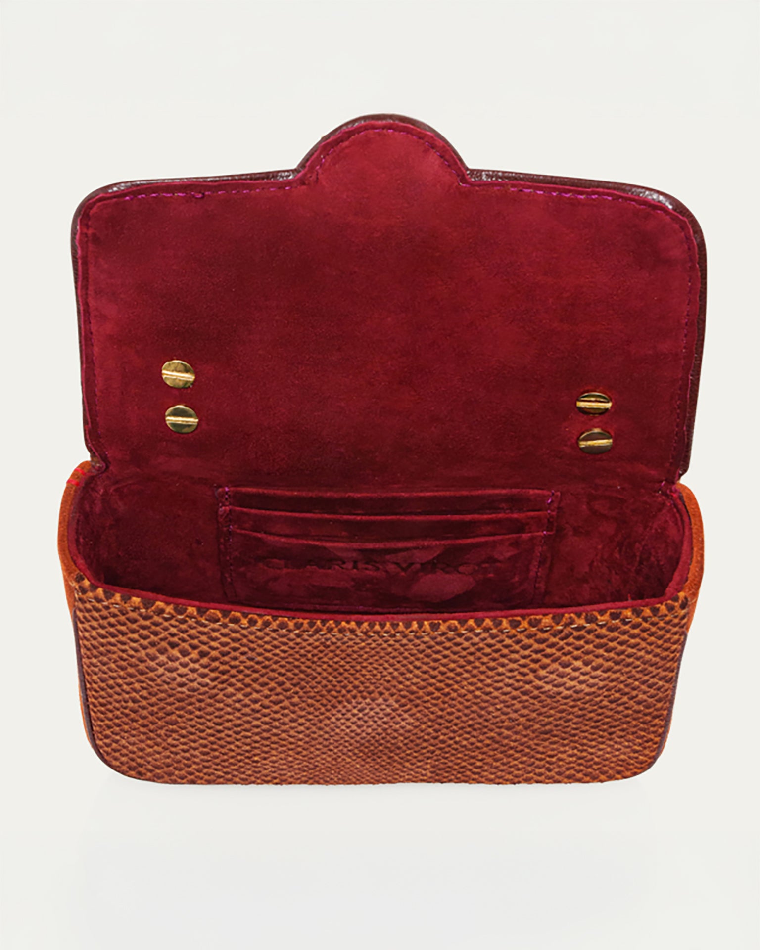 Claris Virot Mini Ava Bag in Thick Suede Sekhmet