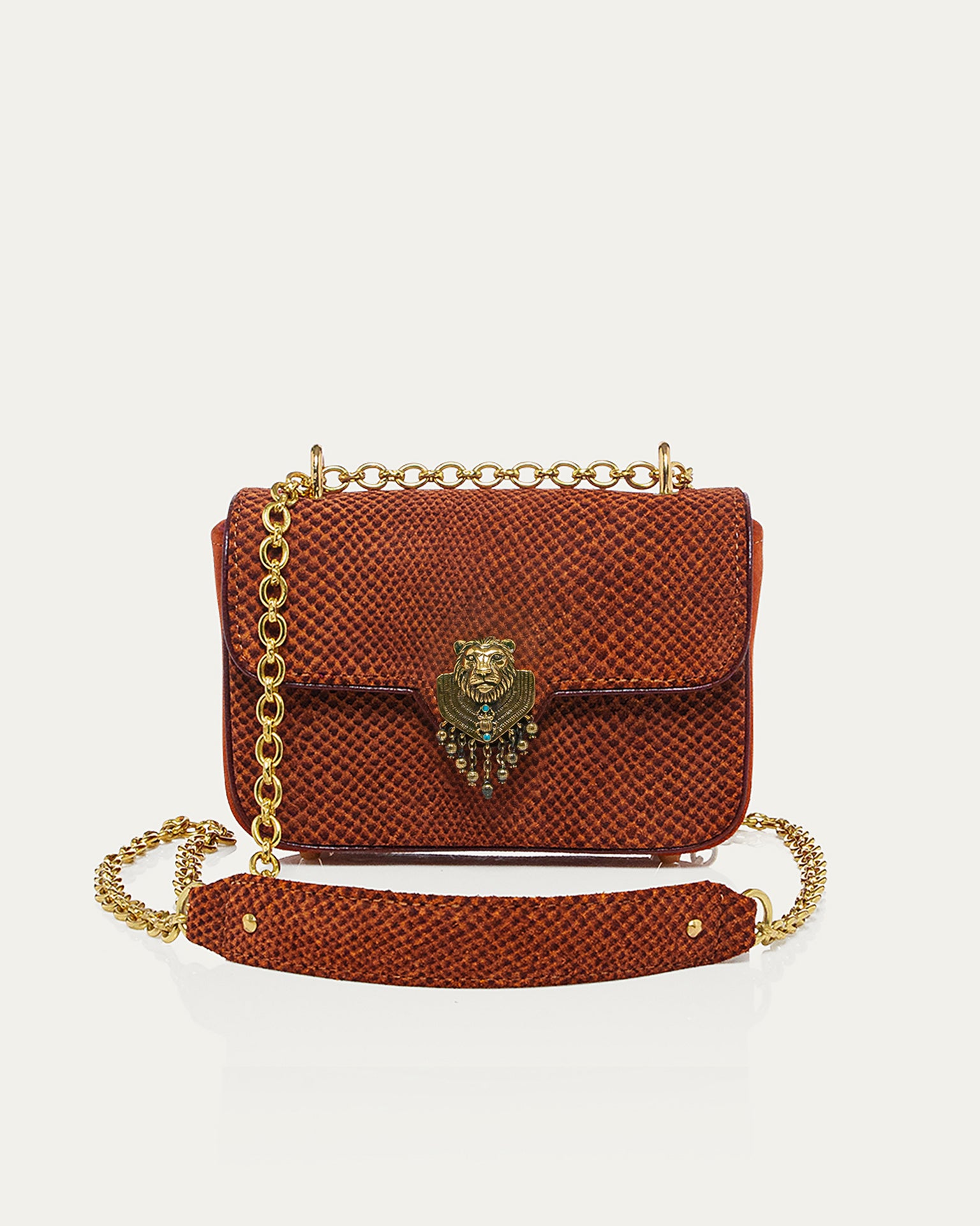 Claris Virot Mini Ava Bag in Thick Suede Sekhmet