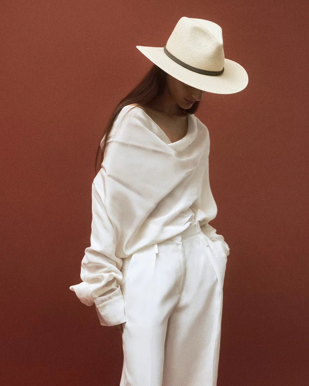 Janessa Leone Simone Hat In Natural/Stone