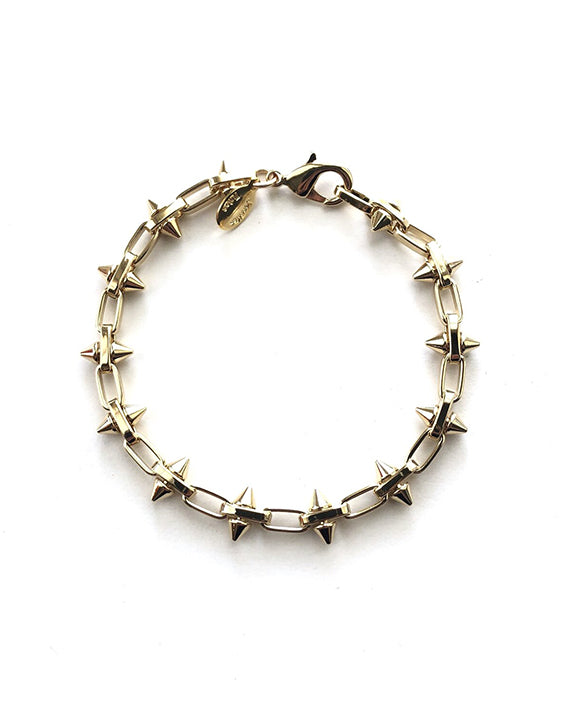 Jennifer Tuton Spiky Link Bracelet In Gold