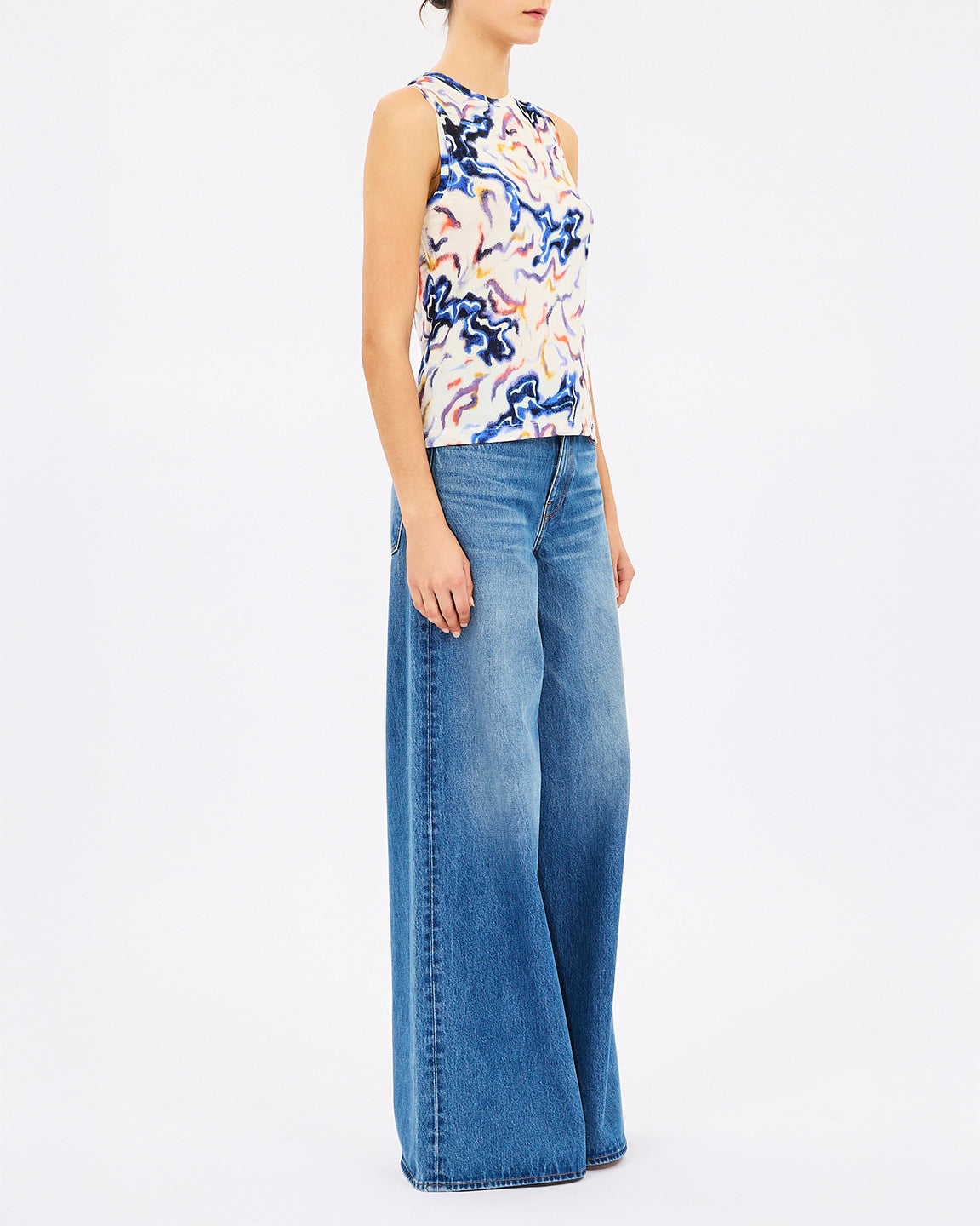 Ulla Johnson Ines Sleeveless Jersey Top In Prism