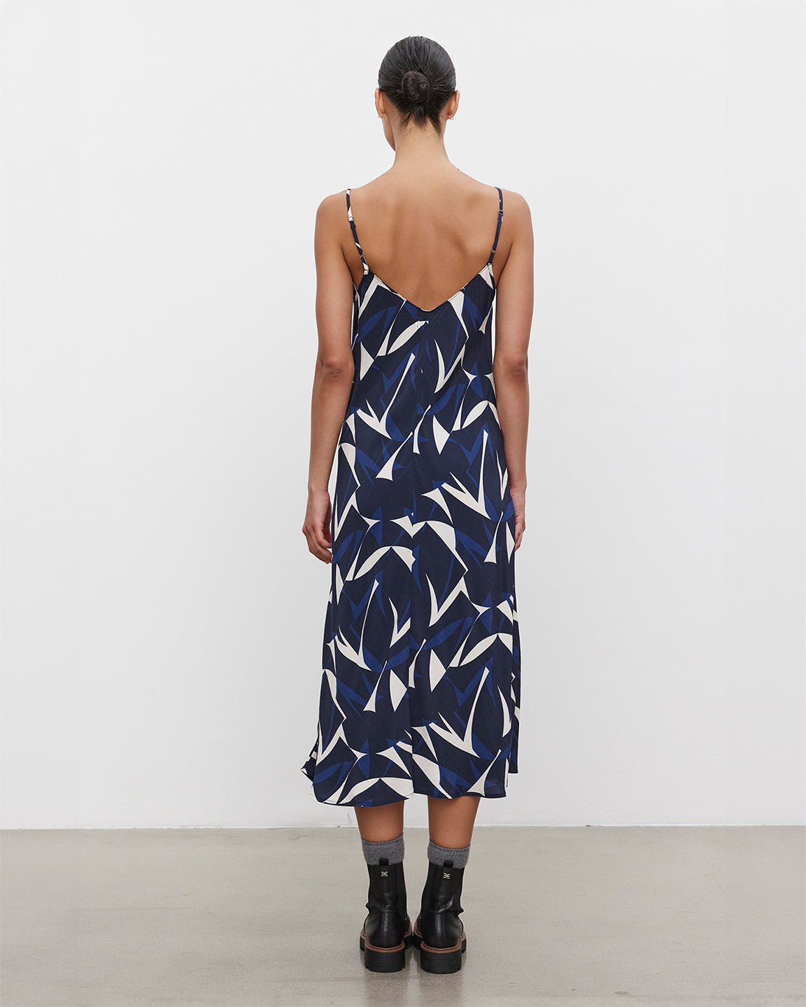 velvet by Graham and Spencer Perry Dress in Navy/Ecru