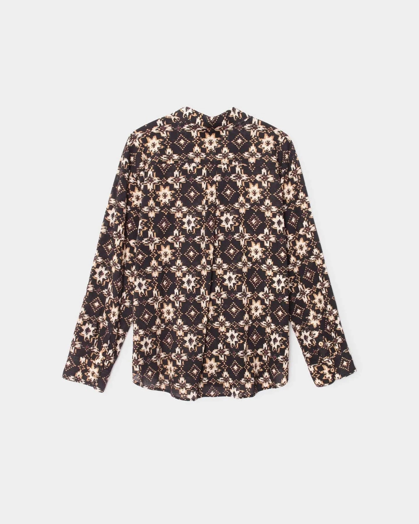 Floral patterned blouse on a light gray background
