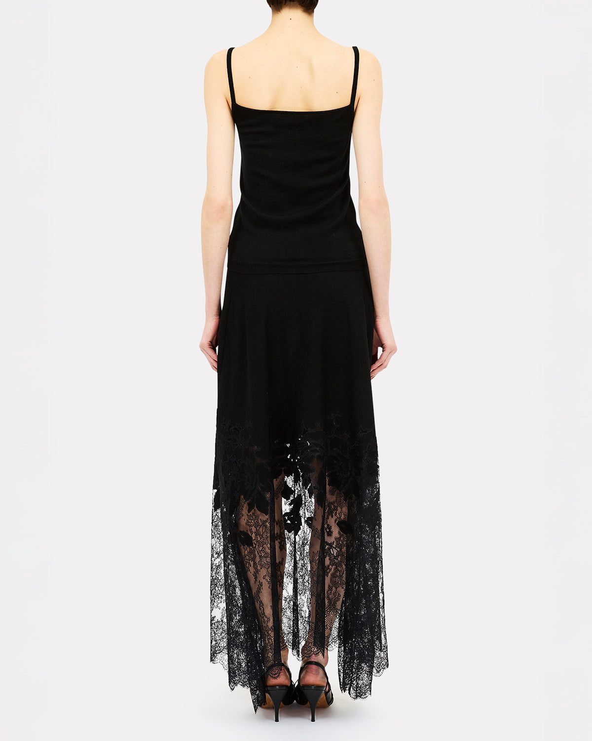 Ulla Johnson Josina Lace Midi Skirt In Noir