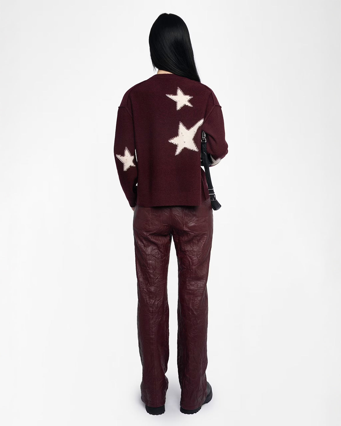 Zadig & Voltaire Markuz WS Stars Sweater in Burgundy