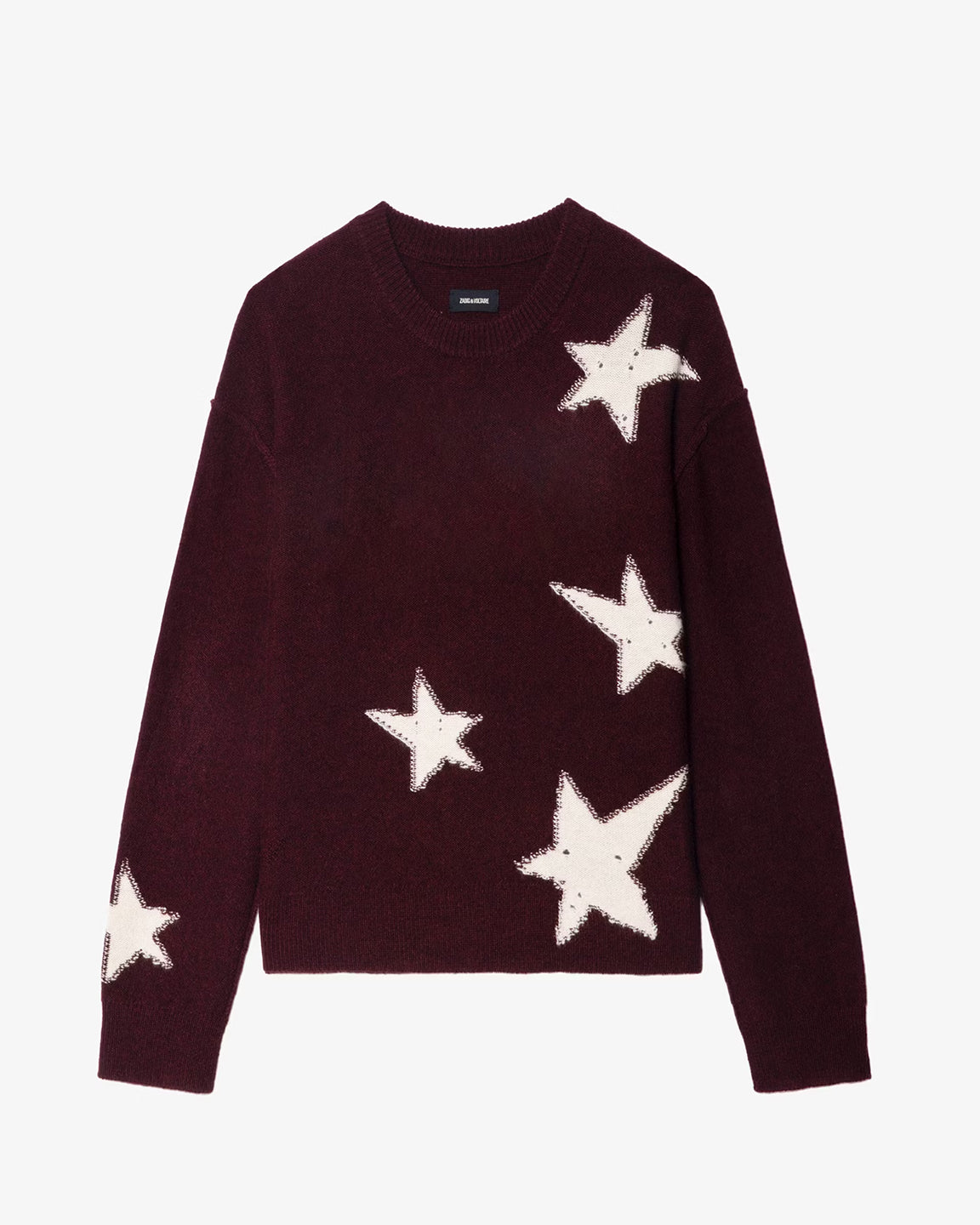 Zadig & Voltaire Markuz WS Stars Sweater in Burgundy