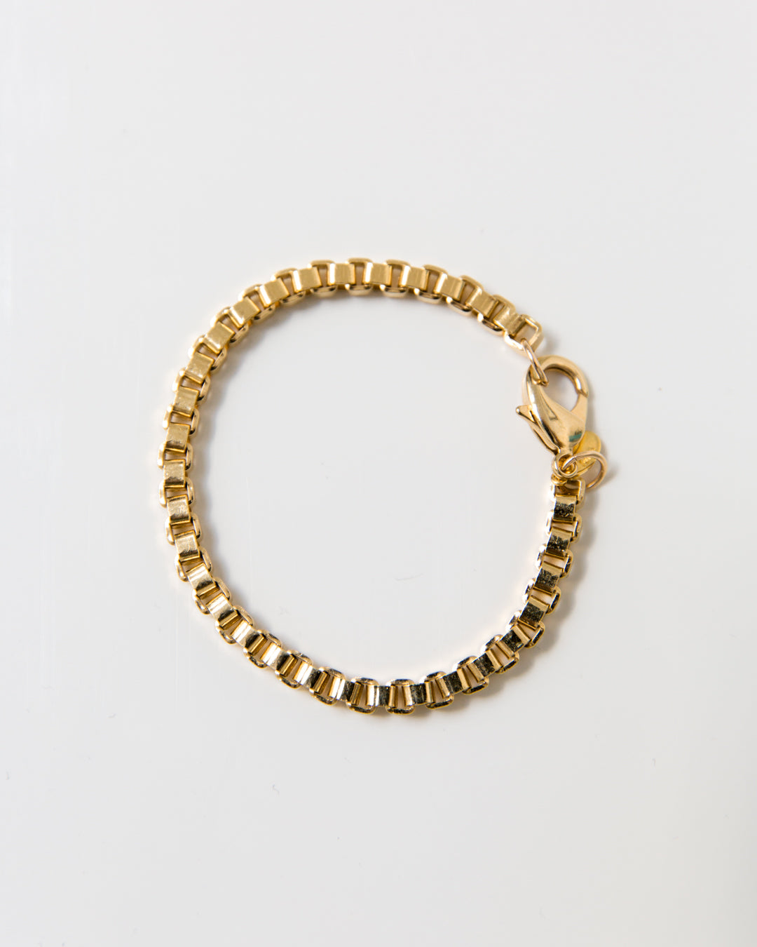 Jennifer Tuton Box Chain Bracelet in Gold
