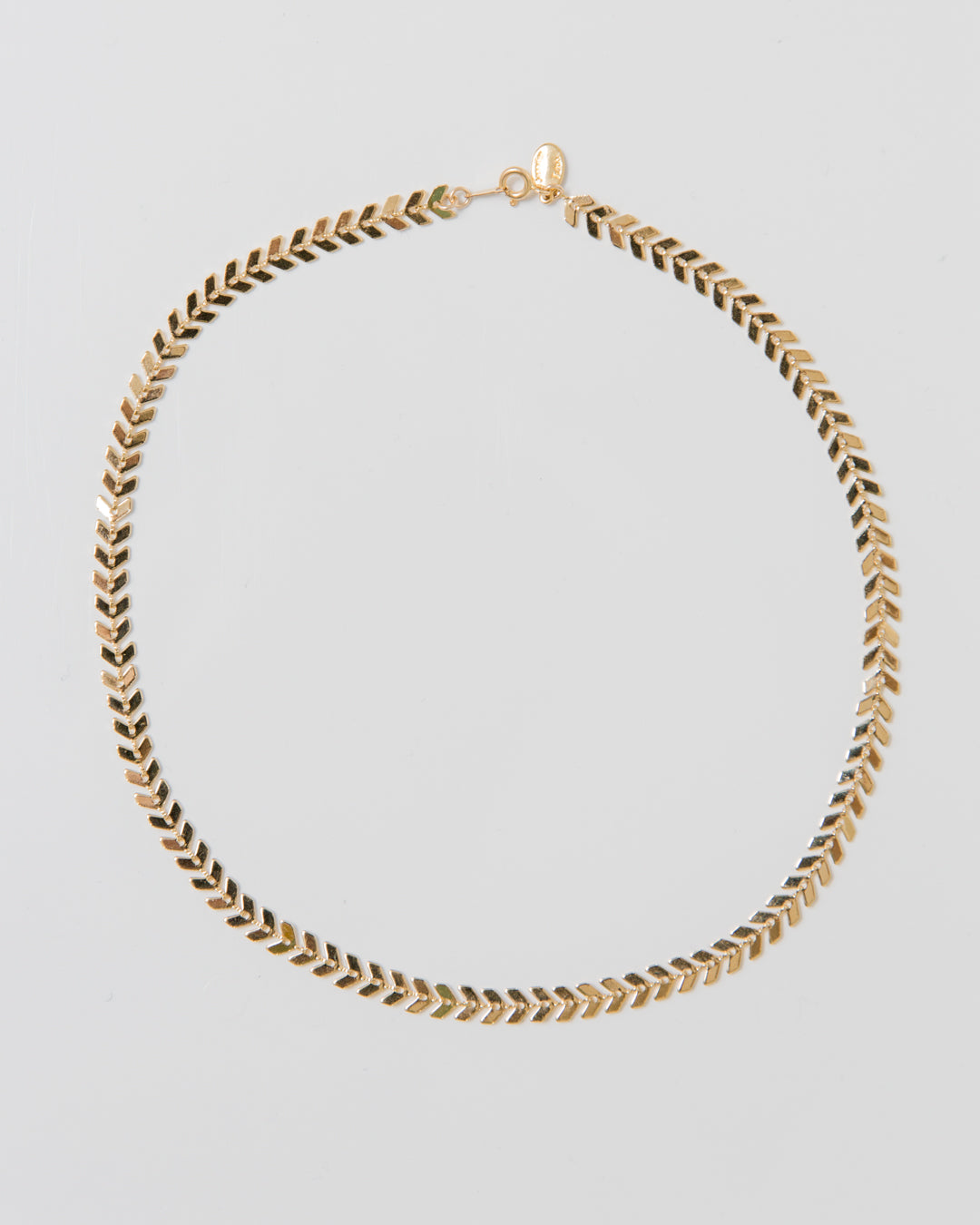 Jennifer Tuton Chevron Chain Necklace in Gold