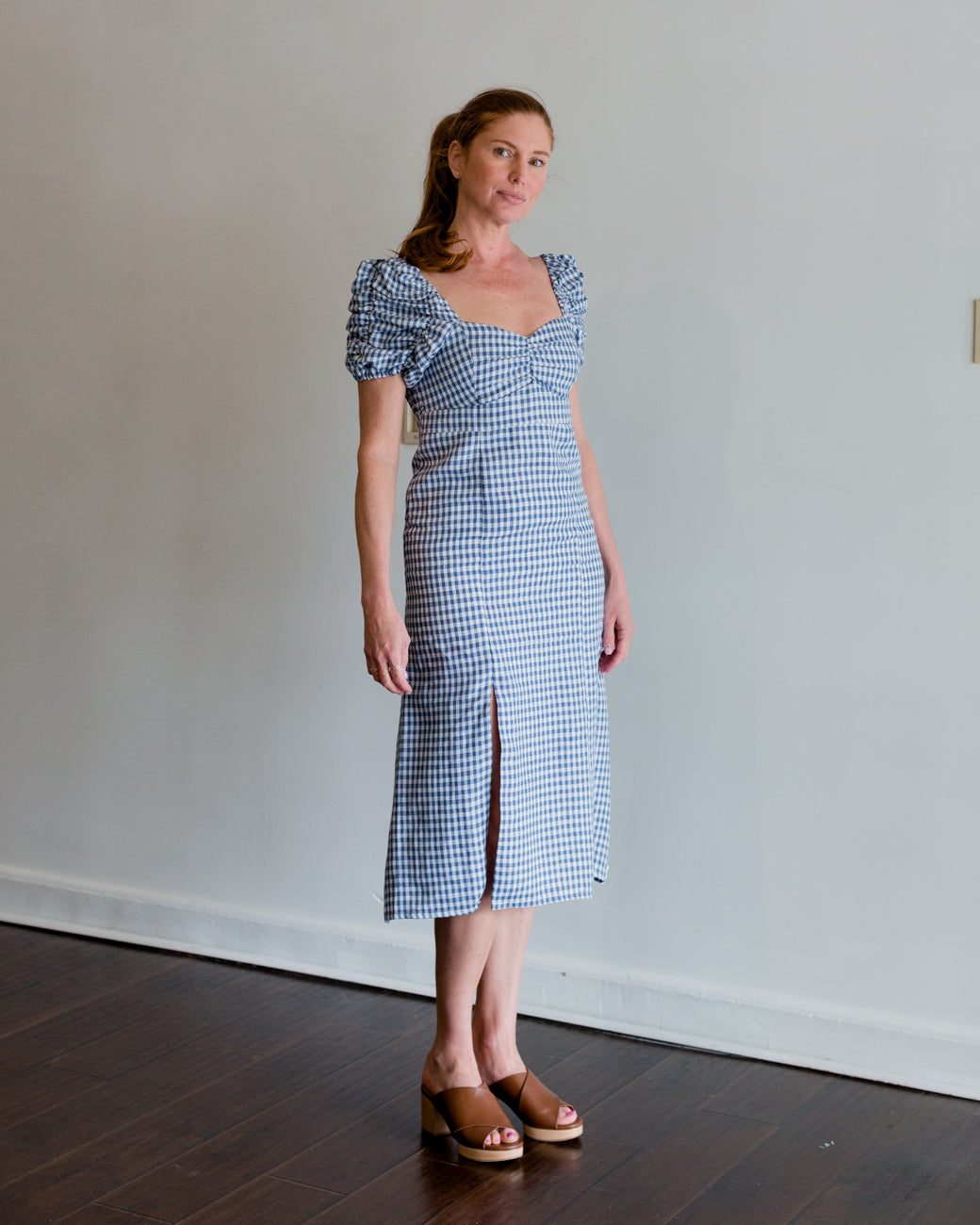 Emerson Fry Gathered Sleeve Dress in Delfini Linen