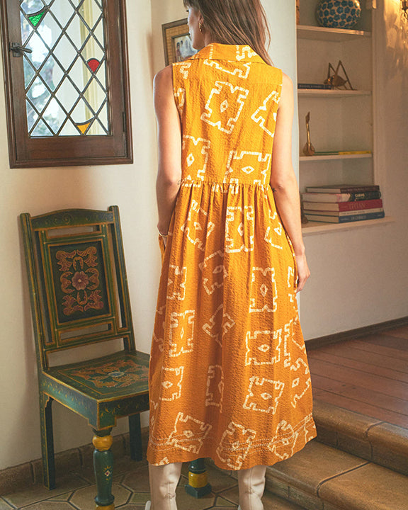 The Odells Noelle Dress in Tumeric