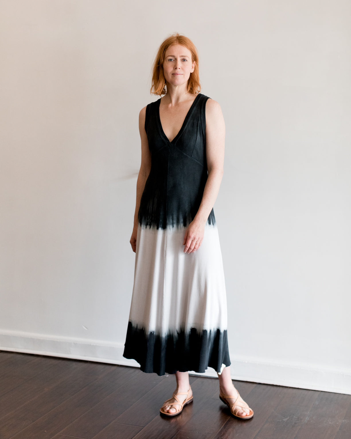 Raquel Allegra Sleeveless Nathalie Dress in Black/White